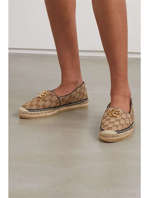 gucci pilar espadrille leather|Gucci women's leather platform espadrille.